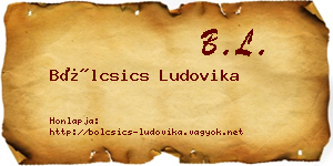 Bölcsics Ludovika névjegykártya
